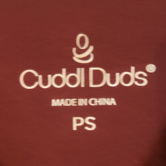 Cuddl Duds‎ Womens Long Sleeve T Shirt Size S Maroon Modal Rayon Crew Neck - Picture 4 of 7